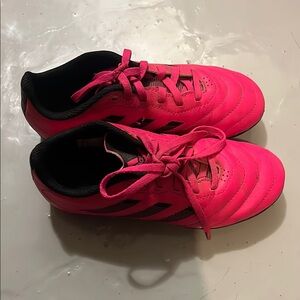 Adidas Kids Neon Pink cleats